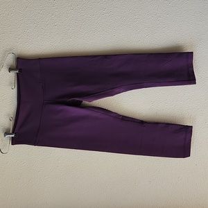 Lululemon Wunder Under Crop Leggings Purple Plum Size 6